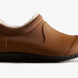 Hunter Women's Insulated Vegan Shearling Shoe in Thicket Brown -- NWT
